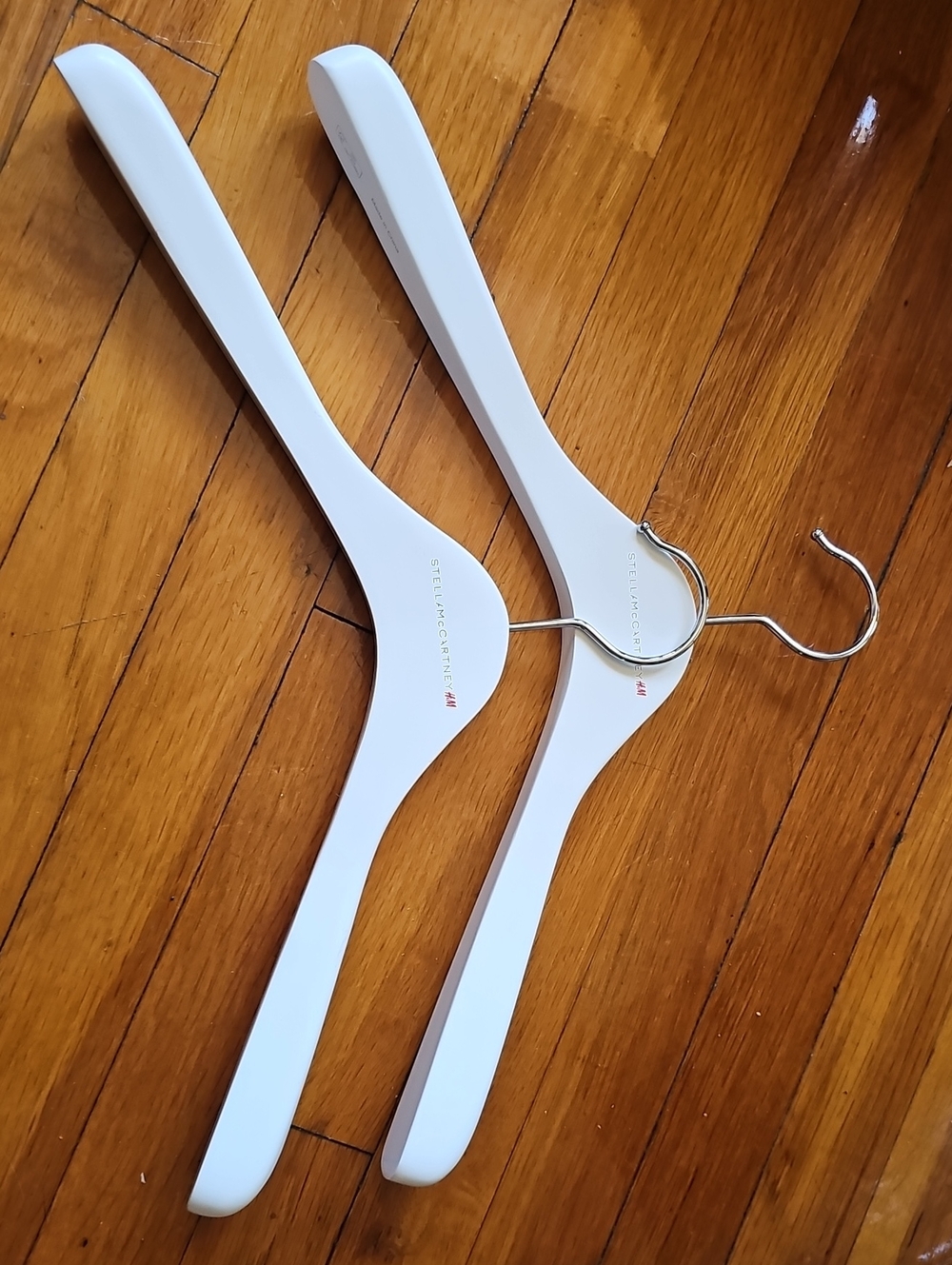 Stella McCartney White Wooden Suit Hangers (Set of 2)